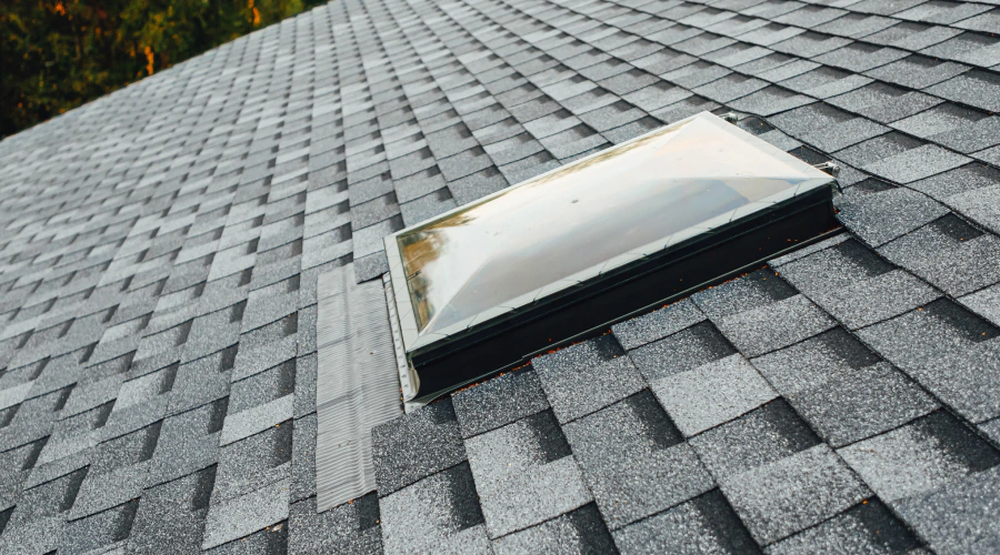 shingle roof with skylight
